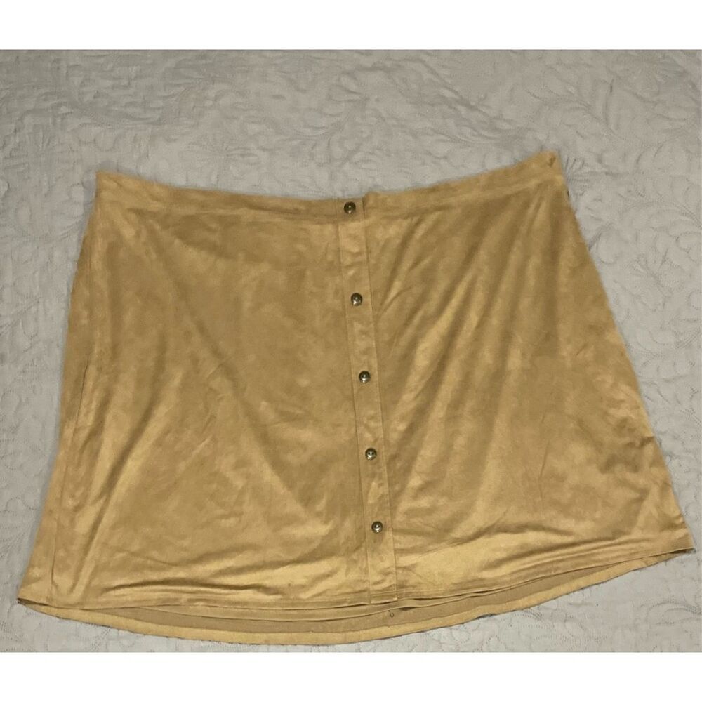 Torrid Camel Suede Feel Mini Skirt 4X